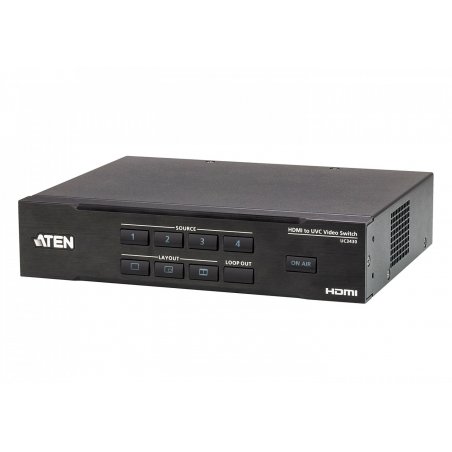 ATEN UC3430 CAMLIVE PRO 4K Switch vidéo HDMI vers USB à 4 entrées