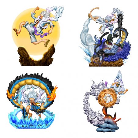 One Piece Petitrama statuette PVC Logbox Re Birth Gear Fifth Special Set 9 cm