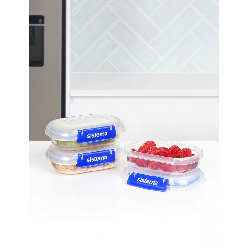 Sistema 881523 boîte hermétique alimentaire Rectangulaire contenant 0,18 L Transparent 3 pièce(s)