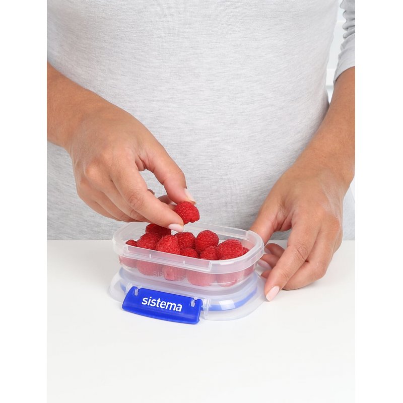Sistema 881523 boîte hermétique alimentaire Rectangulaire contenant 0,18 L Transparent 3 pièce(s)
