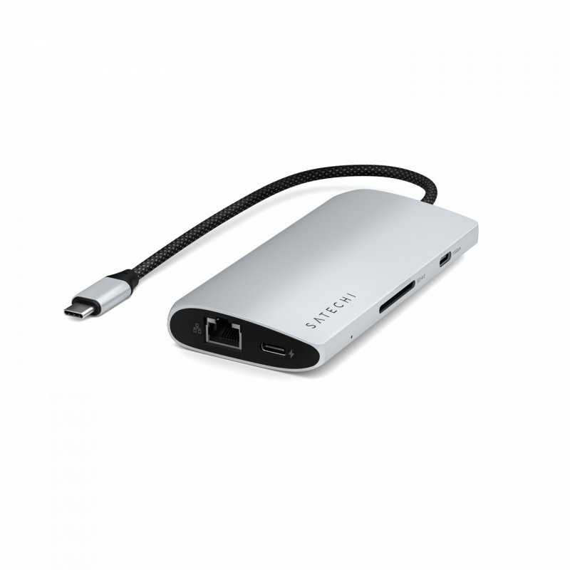 Satechi USB-C Multiport Adapter 8K with Ethernet V3 silver