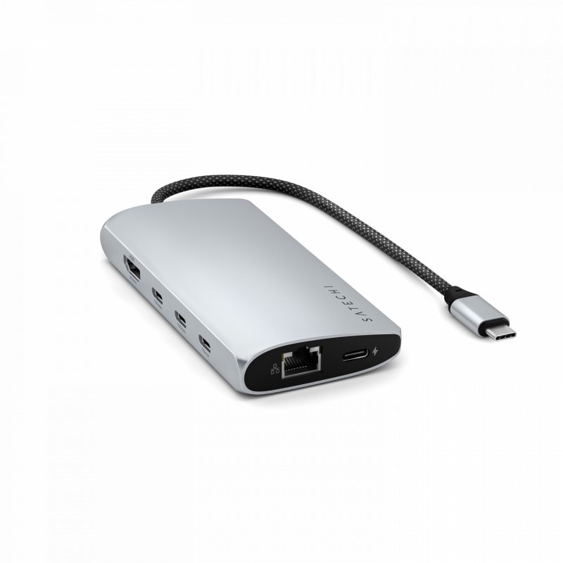 Satechi USB-C Multiport Adapter 8K with Ethernet V3 silver