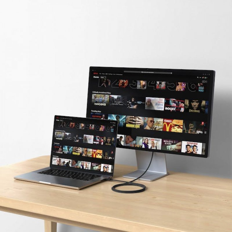 Satechi Thunderbolt 4 Pro Cable, Länge: 1 Meter Datenübertragung von bis zu 40 Gbit/s, Ladeleistung von bis zu 240W,