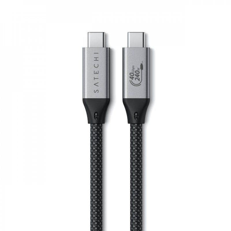 Satechi USB4 Pro Cable, Länge: 1,2 Meter Datenübertragung von bis zu 40 Gbit/s, Ladeleistung von bis zu 240W,