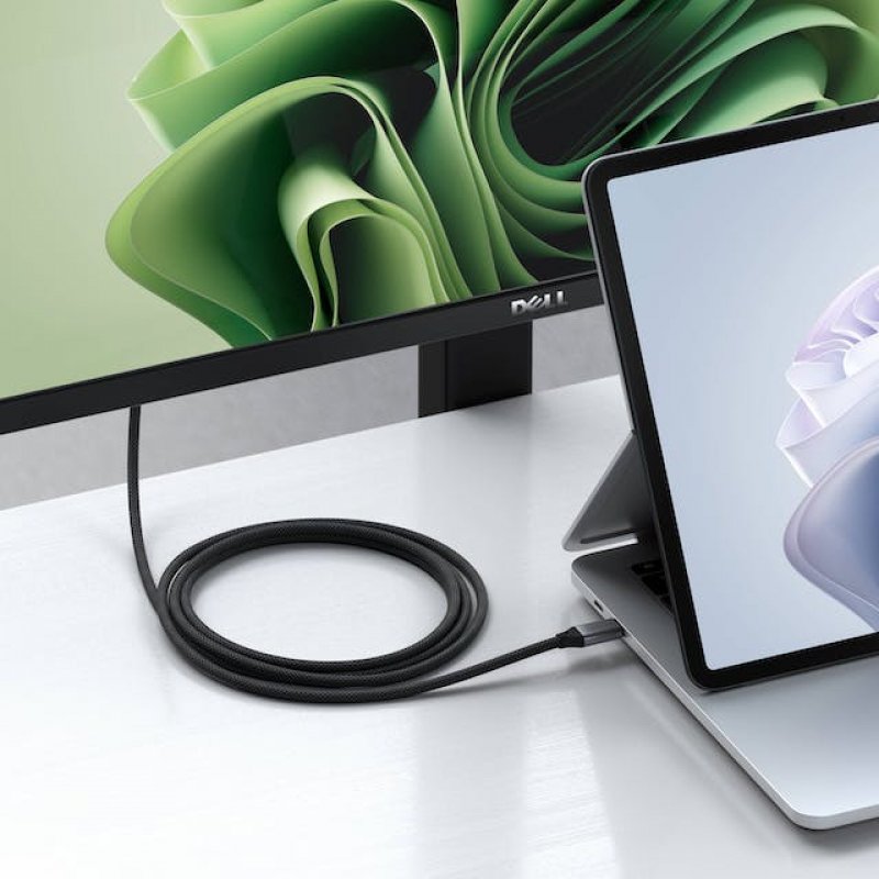 Satechi USB-C to HDMI 2.1 8K Kabel, Länge: 1,96m Verfügt über einen HDMI 2.1- sowie einen USB-C-Anschluss