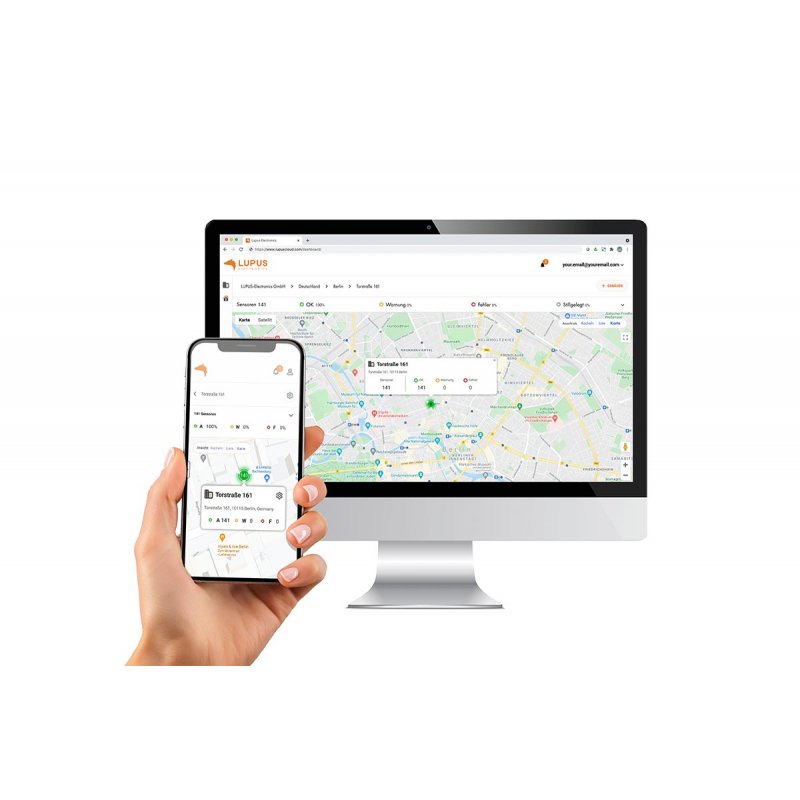 Lupus Electronics Mobilfunkrauchmelder (optischer Rauchmelder, kleines Gehäuse, Funkübertragung, Smarthome)