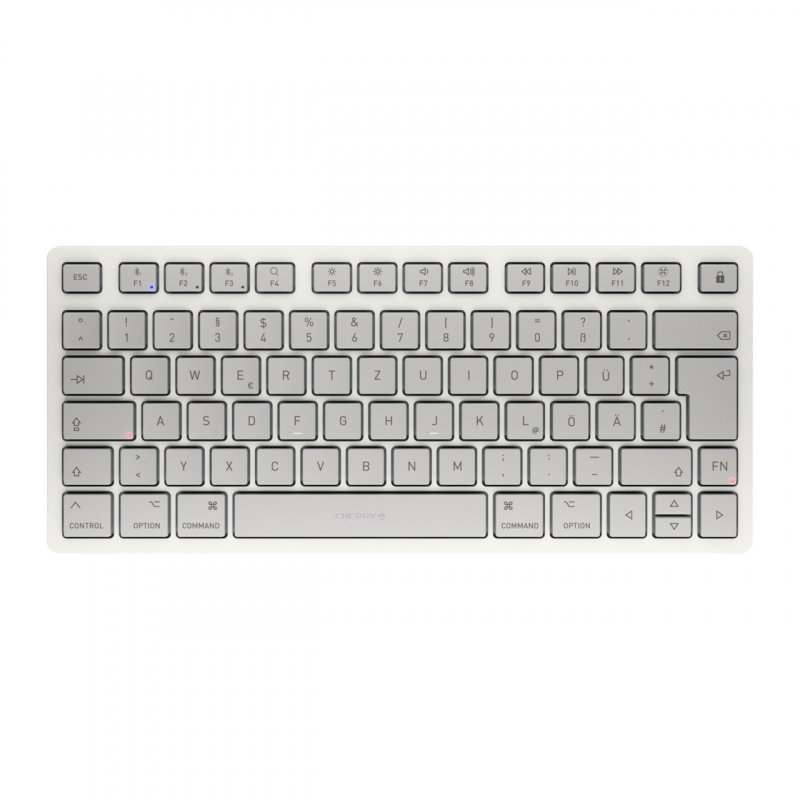 CHERRY KW 7100 mini BT for Mac, Weiß Kabellose Bluetooth Kompakttastatur für Mac