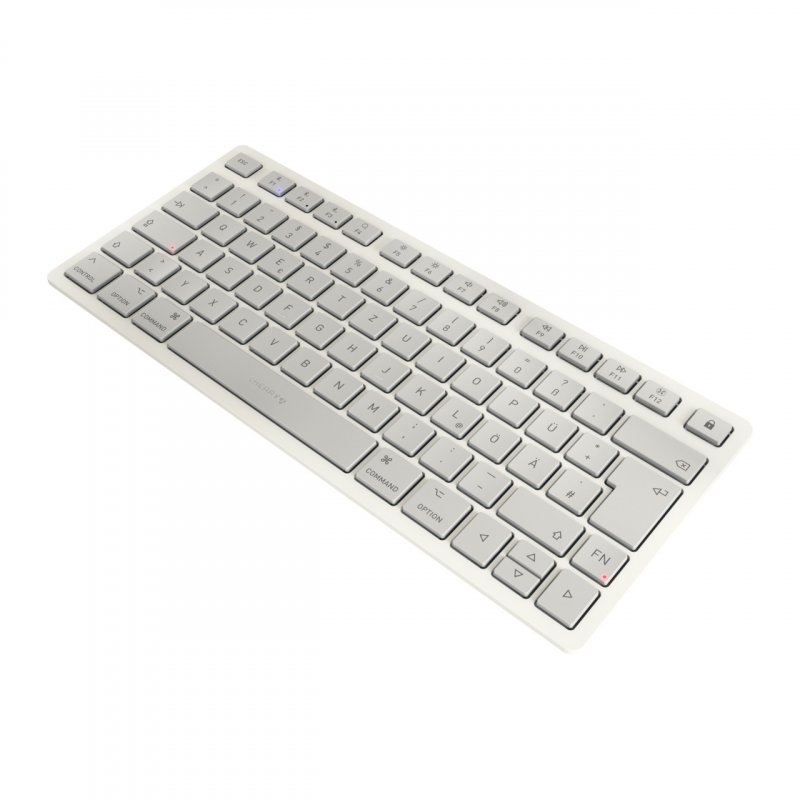 CHERRY KW 7100 mini BT for Mac, Weiß Kabellose Bluetooth Kompakttastatur für Mac