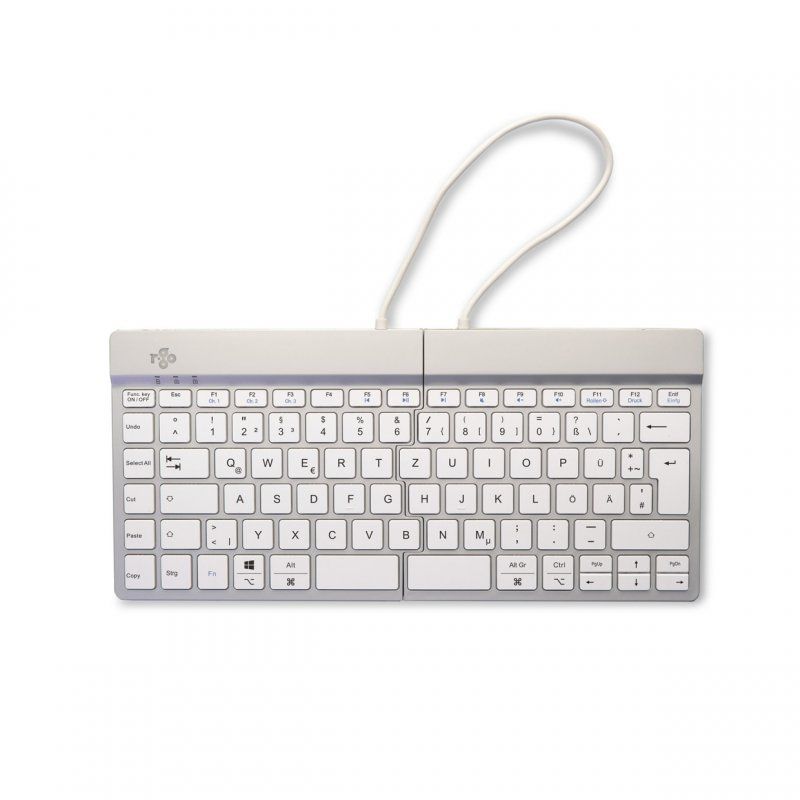 R-Go Split Break ergonomic keyboard, QWERTZ (DE), bluetooth Pausenanzeige, Ultradünn für besseren Blutkreislauf