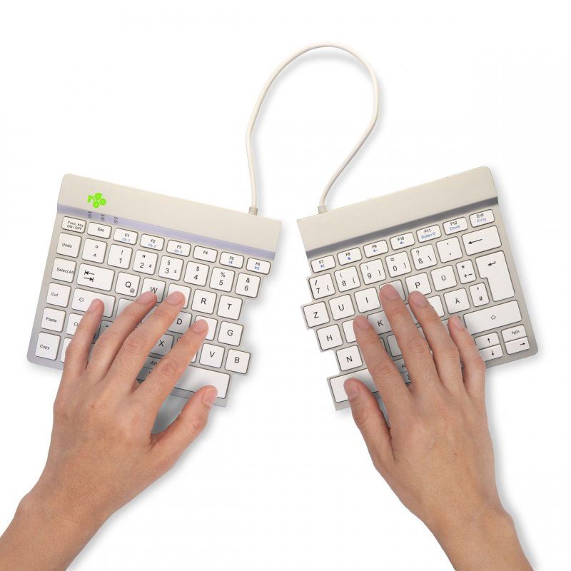 R-Go Tools Clavier ergonomique R-Go Split Break avec logiciel de pause, clavier ergonomique divisé, QWERTZ (DE),