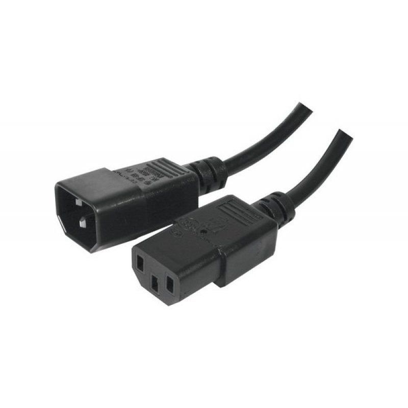 AC Power extension cord monitor/UPS LSZH Black- 3 m