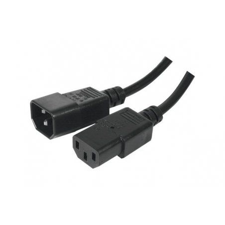 AC Power extension cord monitor/UPS LSZH Black- 3 m