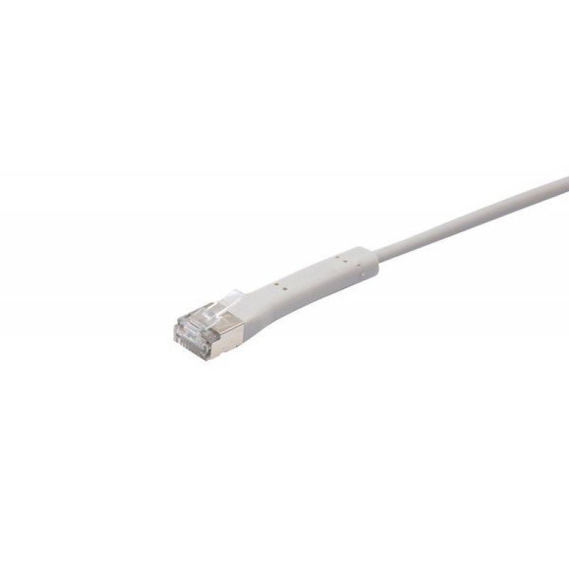 Cat6A RJ45 Patch cable F/FTP bendable boot grey - 0,3 m