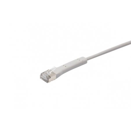 Cat6A RJ45 Patch cable F/FTP bendable boot grey - 3m
