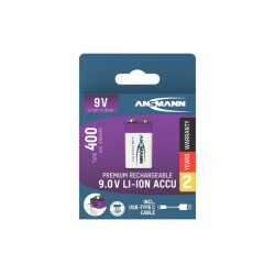 ANSMANN Accu lithium block E - 9V, rechargeable