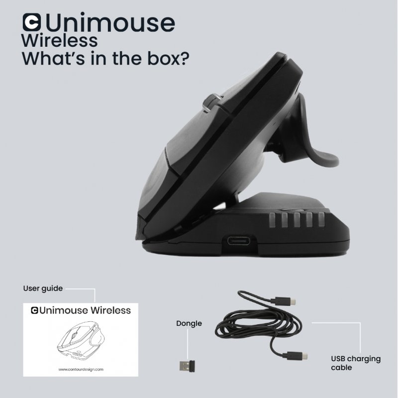 CONTOUR DESIGN Vertical mouse Unimouse wireless, left-handed