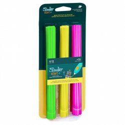 3Doodler Start 3DS-ECO-MIX4-75 matériel d'impression 3D Plastique compostable Vert, Rose, Jaune 1 g