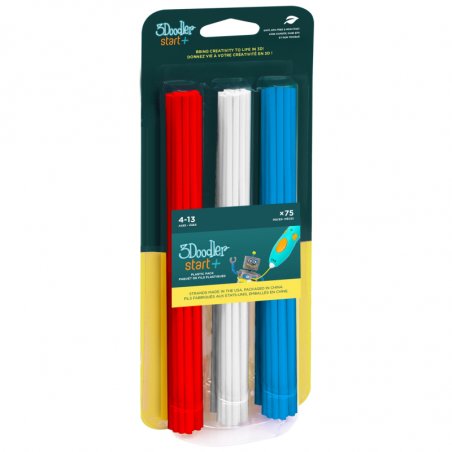 3Doodler Start 3DS-ECO-MIX1-75 3D printing material Compostable plastic Blue Red White 1 g