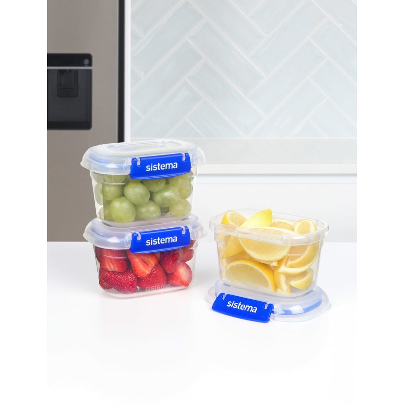 Sistema - Rectangle Klip It Plus 3Pack 400ml