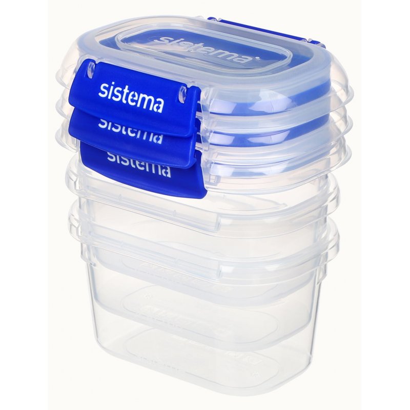 Sistema - Rectangle Klip It Plus 3Pack 400ml