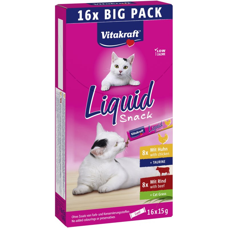 Vitakraft - Liquid Snack Multipack with chicken and beef for cats 16x15gr - (58554)