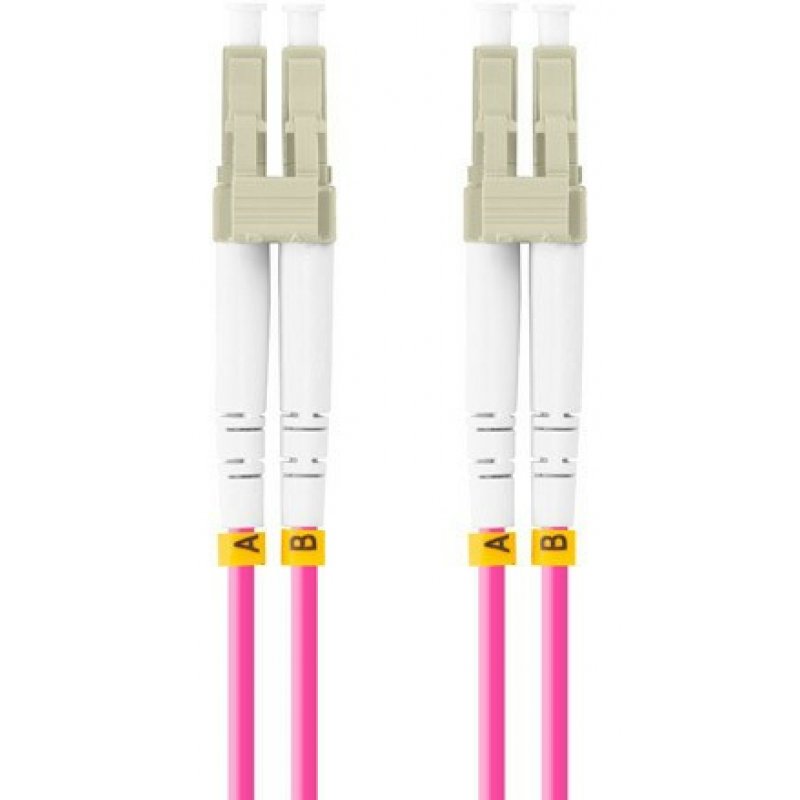 CABLE FIBRA OPTICA LANBERG 0.5 M MULTI LC/UPC-LC/UPC DUPLEX OM4 50/125 LSZH VI