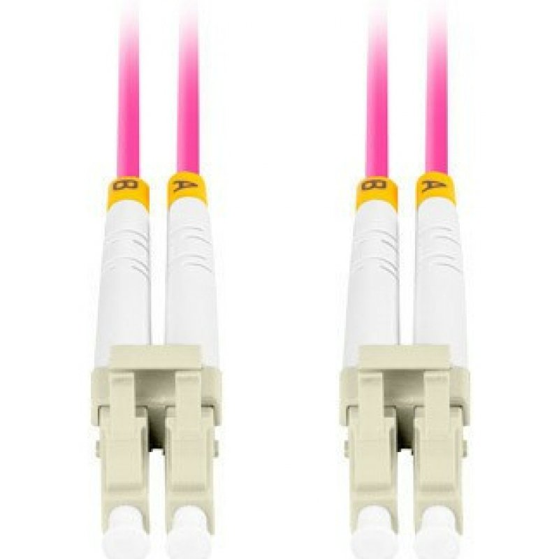 CABLE FIBRA OPTICA LANBERG 0.5 M MULTI LC/UPC-LC/UPC DUPLEX OM4 50/125 LSZH VI