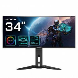 Gigabyte MO34WQC 34” OLED WQHD Curved Gaming Monito - 3440x1440(WQHD), 175Hz, 0.03ms, KVM, 250 cd/m2, FreeSync