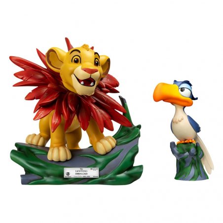 Disney pack 2 statuetten Master Craft Le Roi lion Little Simba & Zazu 31 cm