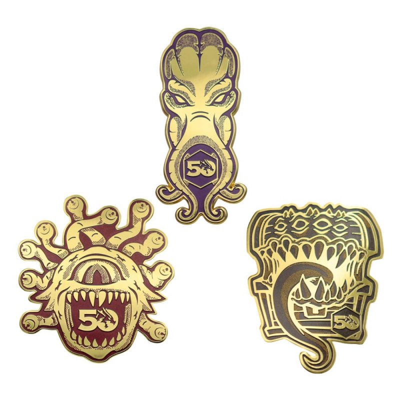 Dungeons & Dragons set 3 pin's 50th Anniversary