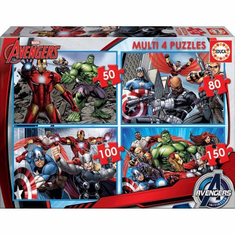 Educa The Avengers - Multi 4 Puzzles