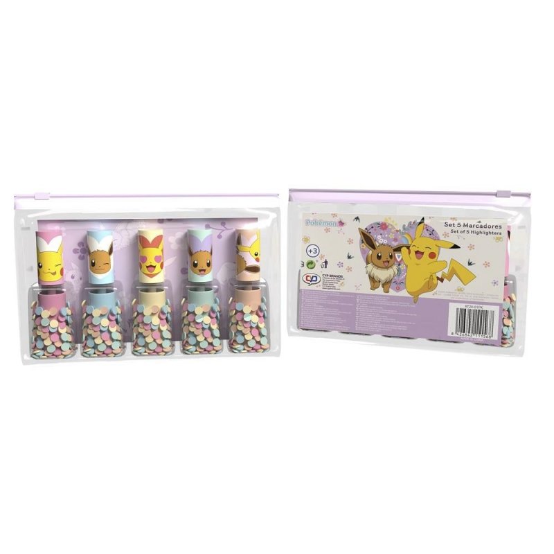 POKEMON - Collection Flower - Set de 5 Surligneurs