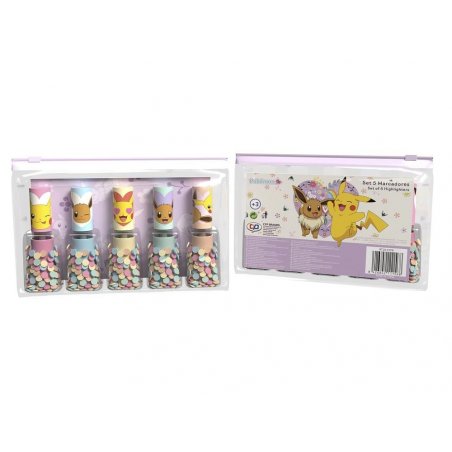 POKEMON - Collection Flower - Set de 5 Surligneurs