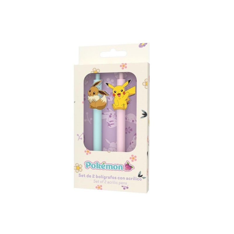 POKEMON - Collection Flower - Set de 2 Stylos à Bille