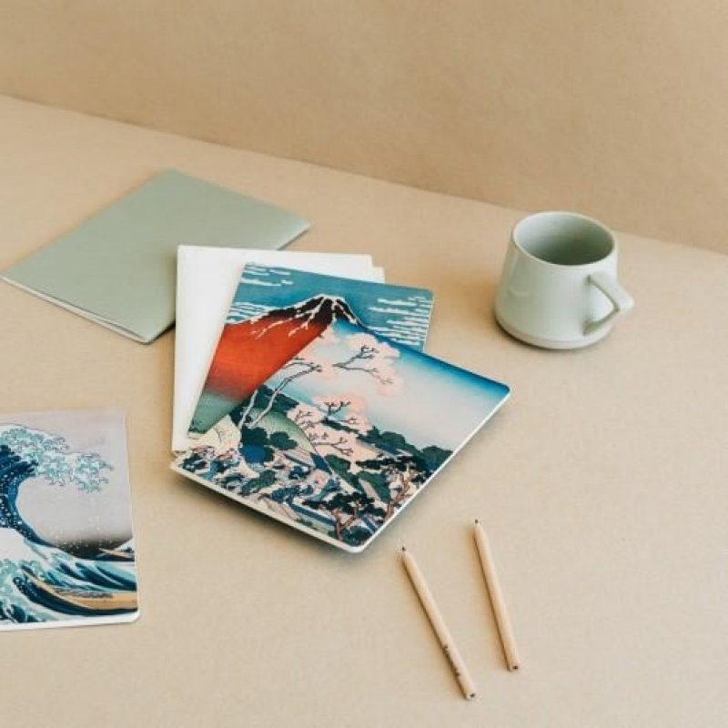 HOKUSAI - La Grande Vague - Pack de 3 Notebooks - Format A5