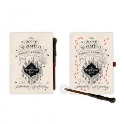 HARRY POTTER - Notebook A5 Premium Lumineux Stylo Baguette