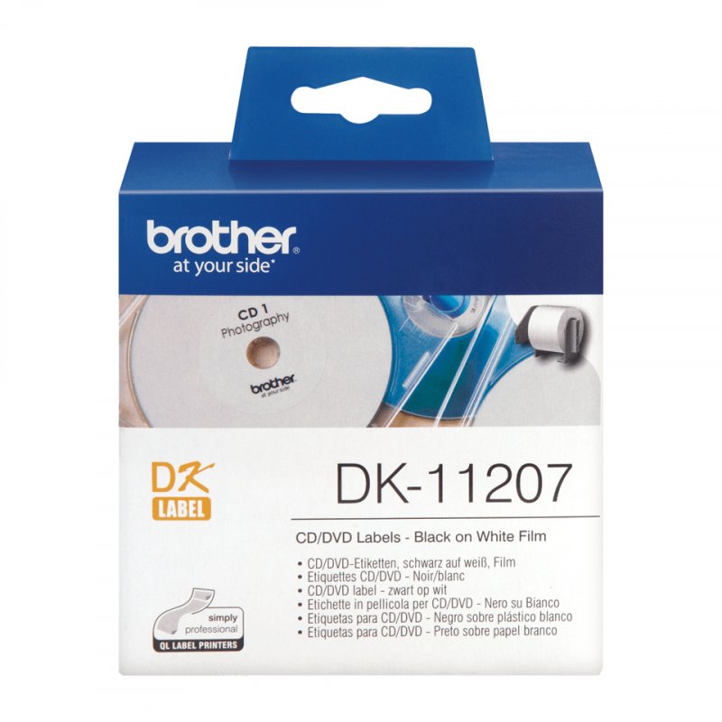 Brother QL500/550étiquetCD/DVD 58x58 N/B