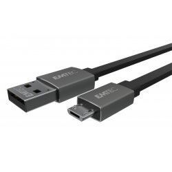 Emtec T700B USB cable 1.2 m USB A Micro-USB B Black