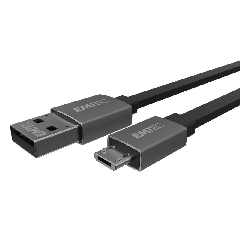 Emtec T700B câble USB 1,2 m USB A Micro-USB B Noir