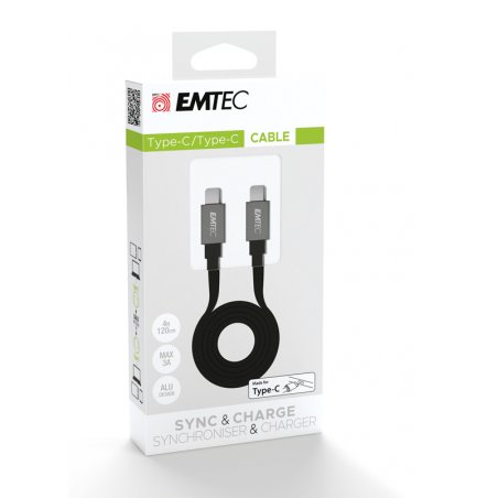 Emtec T700C2 USB cable 1.2 m USB C Black