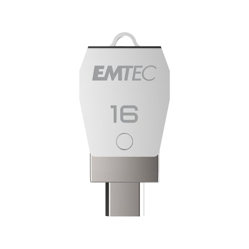 Emtec T250B lecteur USB flash 16 Go USB Type-A / Micro-USB 2.0 Acier inoxydable