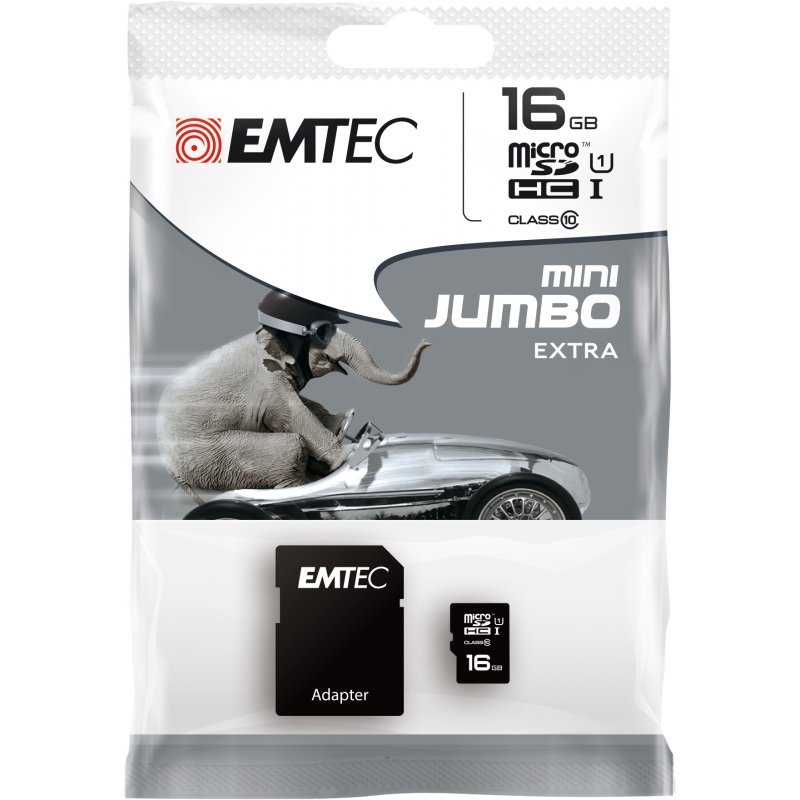 Emtec ECMSDM16GHC10 mémoire flash 16 Go MicroSD Classe 10