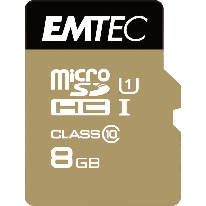 Emtec microSD Class10 Gold 8GB mémoire flash