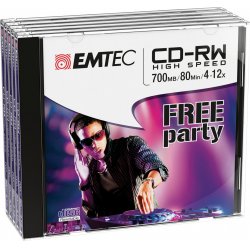 Emtec CD-RW 700MB 4-12x Jewel Case (5)
