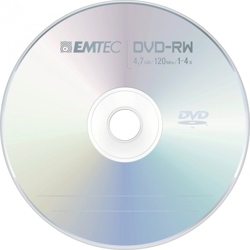 Emtec ECOVRW47104CB DVD vierge 4,7 Go DVD-RW 10 pièce(s)