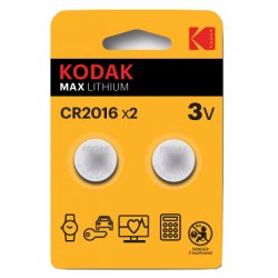 Kodak Max Lithium CR2016 x2 Piles