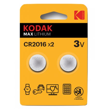 Kodak Max Lithium CR2016 x2 Piles