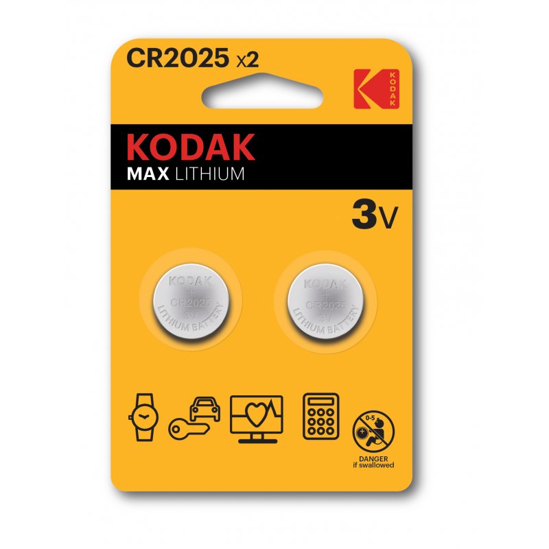 Kodak Max Lithium CR2025 x2 Piles