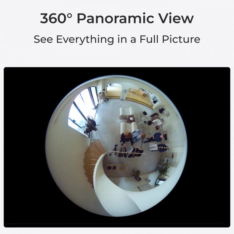 Reolink Fisheye Series W520 - 6MP Indoor Fisheye Wi-Fi Camera, 360° View, Multiple Display Modes, Person Detection