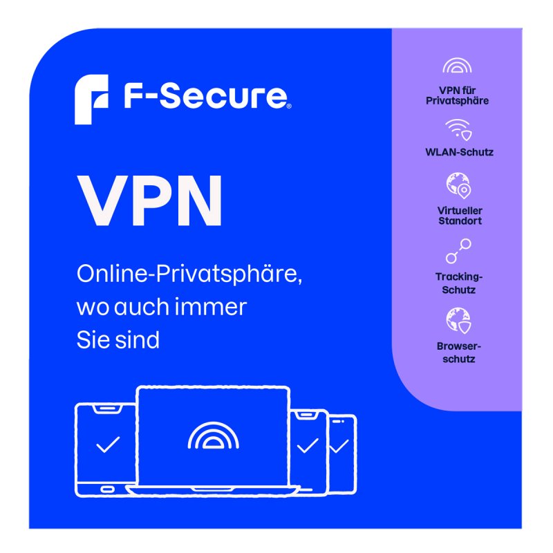 F-SECURE VPN - 3 Devices, 1 Year - ESD-Download ESD